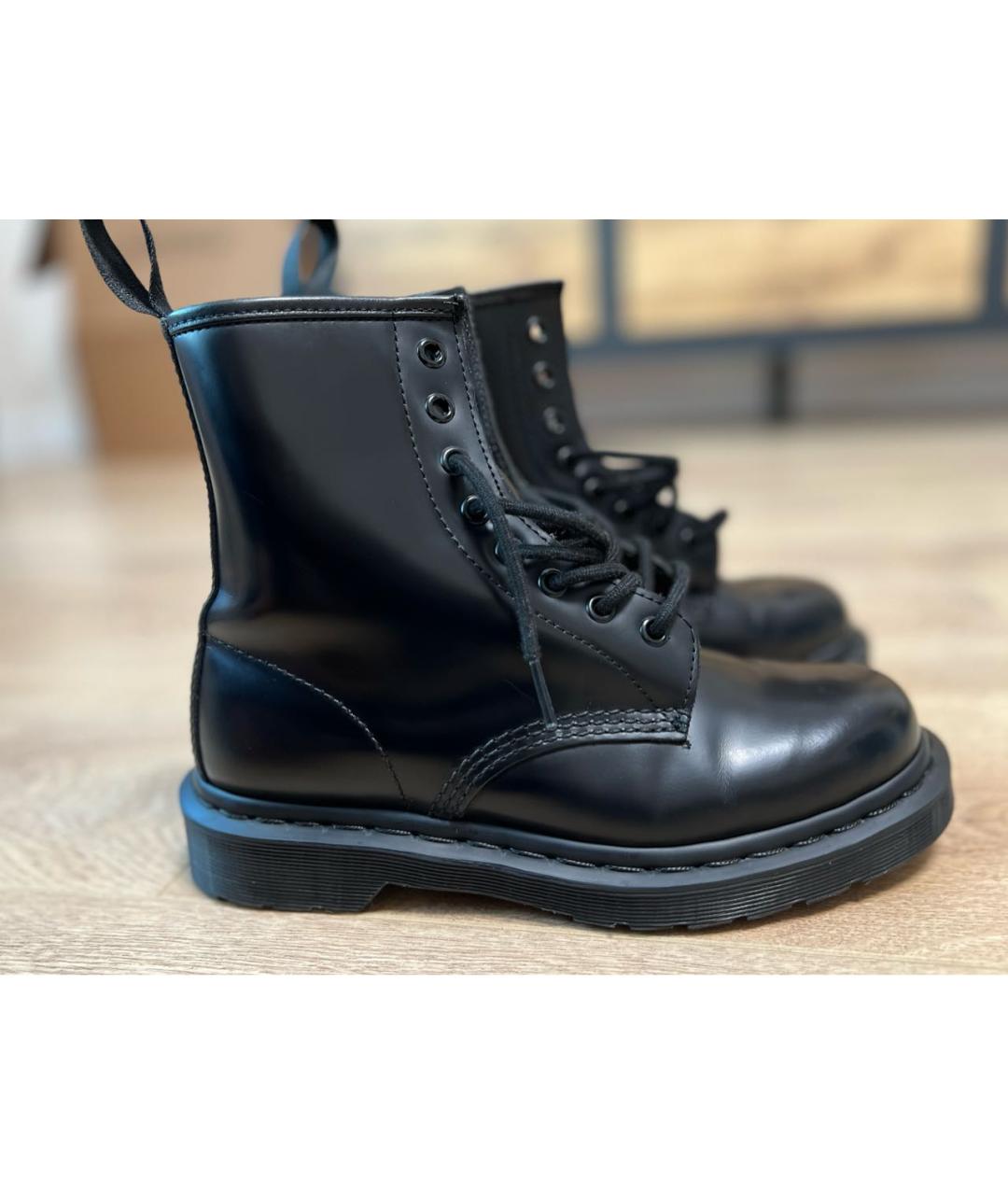 DR. MARTENS Черные кожаные ботинки, фото 5