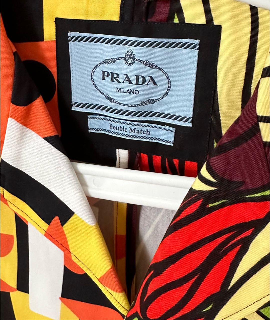 PRADA Мульти хлопковая кэжуал рубашка, фото 3