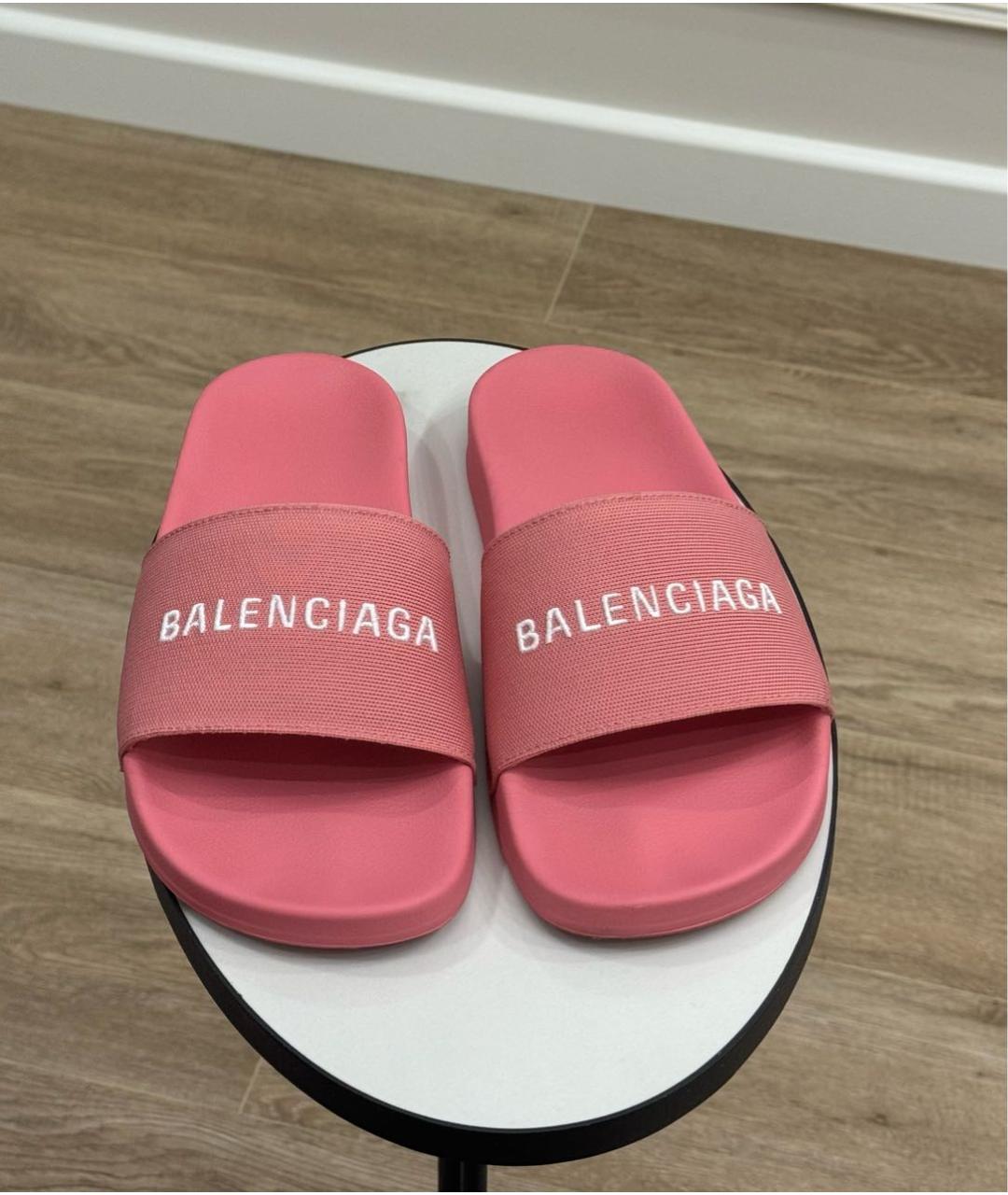 BALENCIAGA Розовые шлепанцы, фото 2