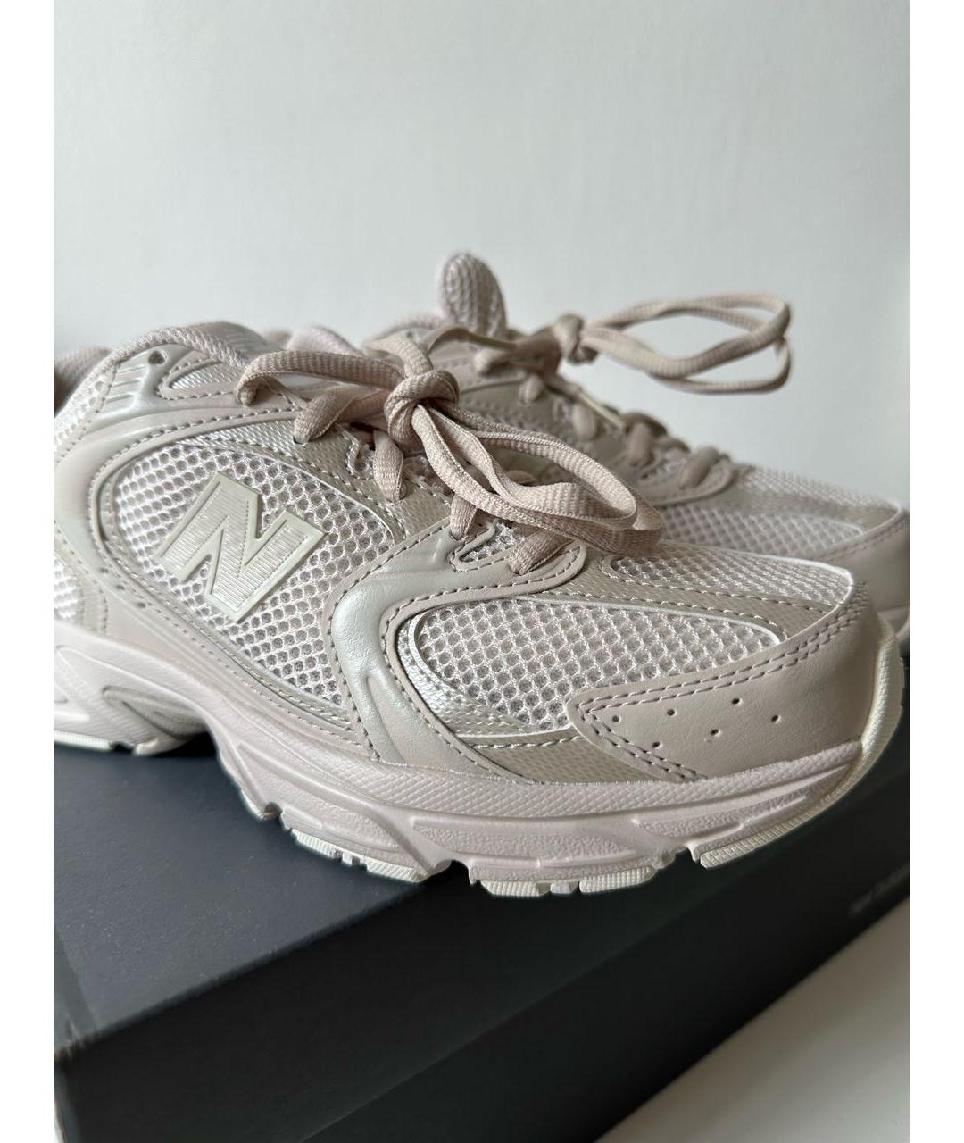 NEW BALANCE Бежевые текстильные кроссовки, фото 4