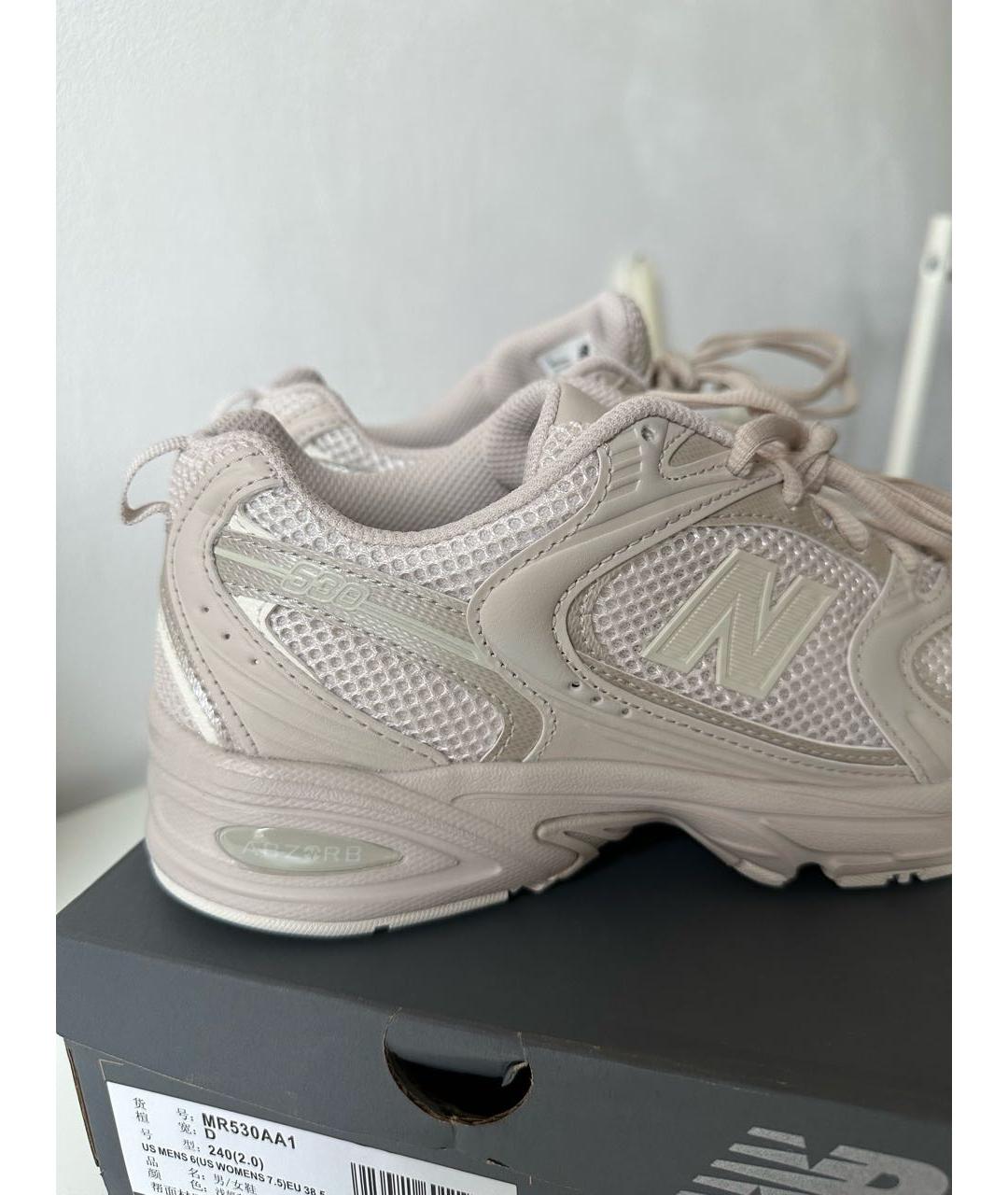 NEW BALANCE Бежевые текстильные кроссовки, фото 6