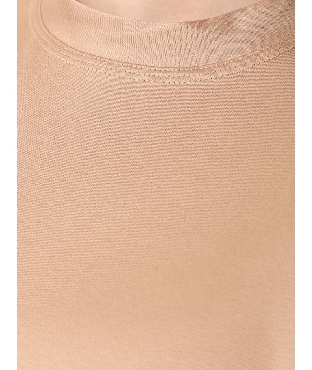 KITON Бежевая хлопковая футболка, фото 4