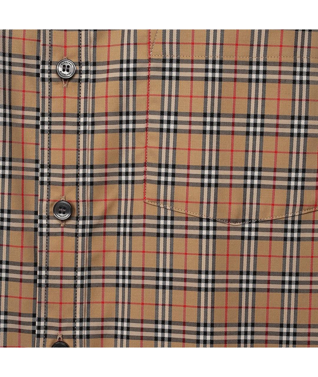 BURBERRY Бежевая хлопковая детская рубашка, фото 4