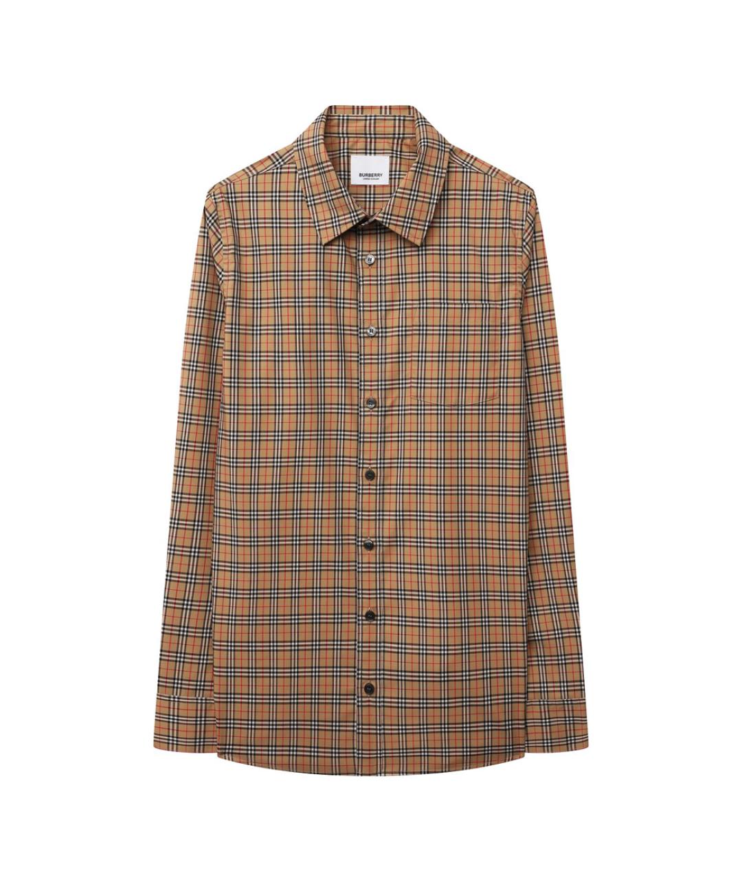 BURBERRY Бежевая хлопковая детская рубашка, фото 1