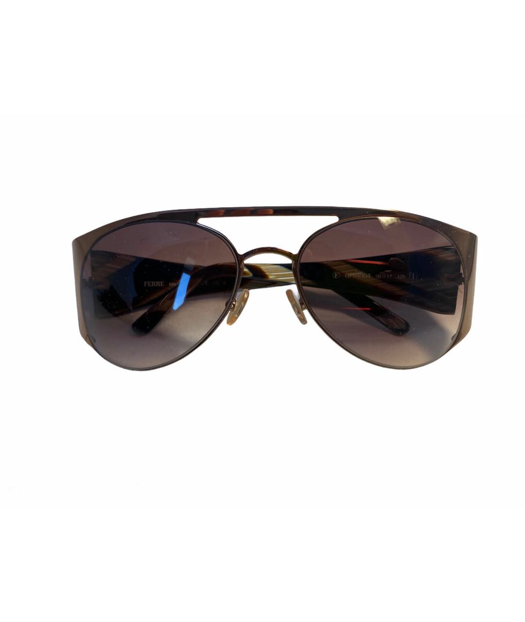 GIANFRANCO FERRE VINTAGE Коричневые металлические солнцезащитные очки, фото 1