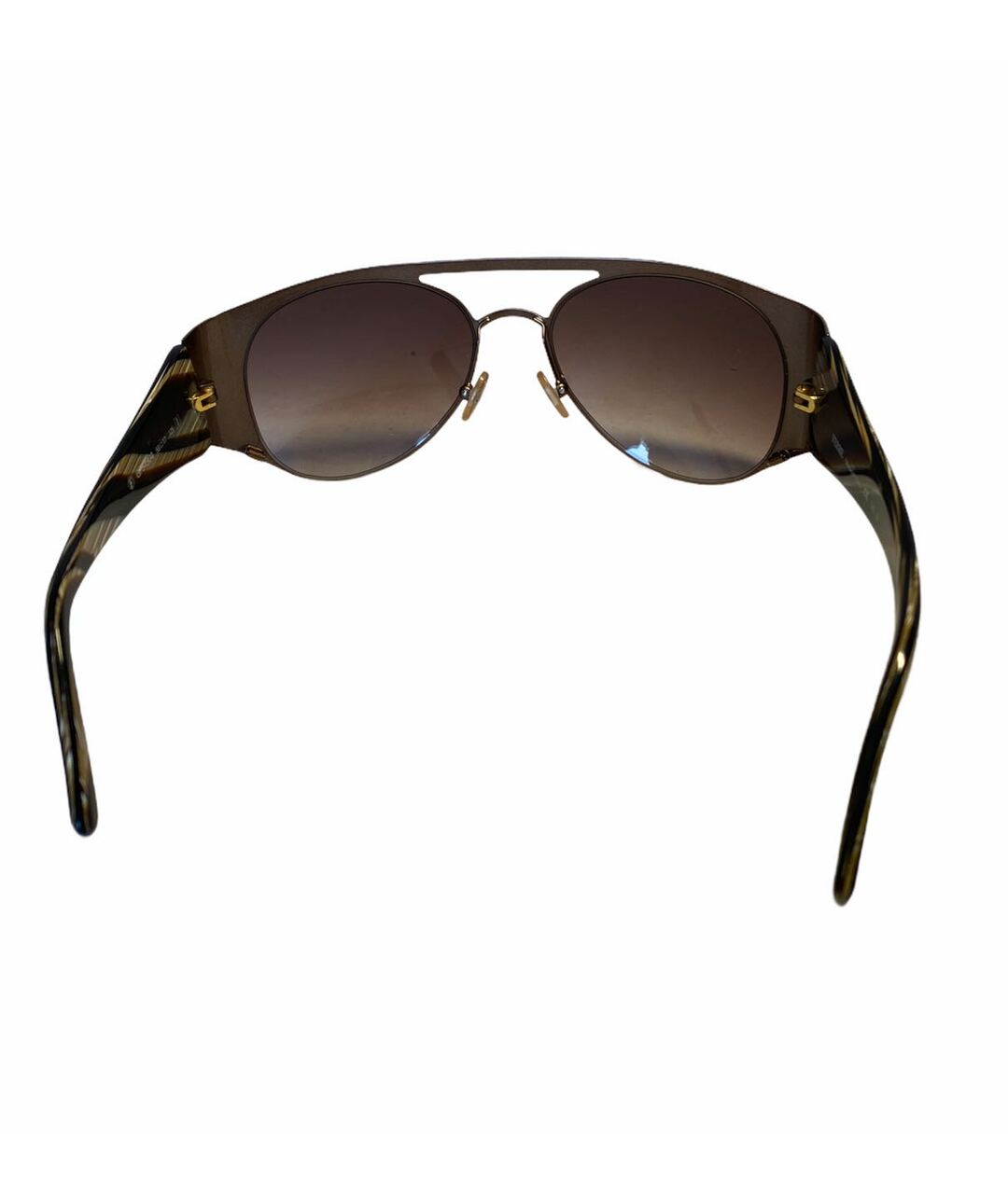 GIANFRANCO FERRE VINTAGE Коричневые металлические солнцезащитные очки, фото 3