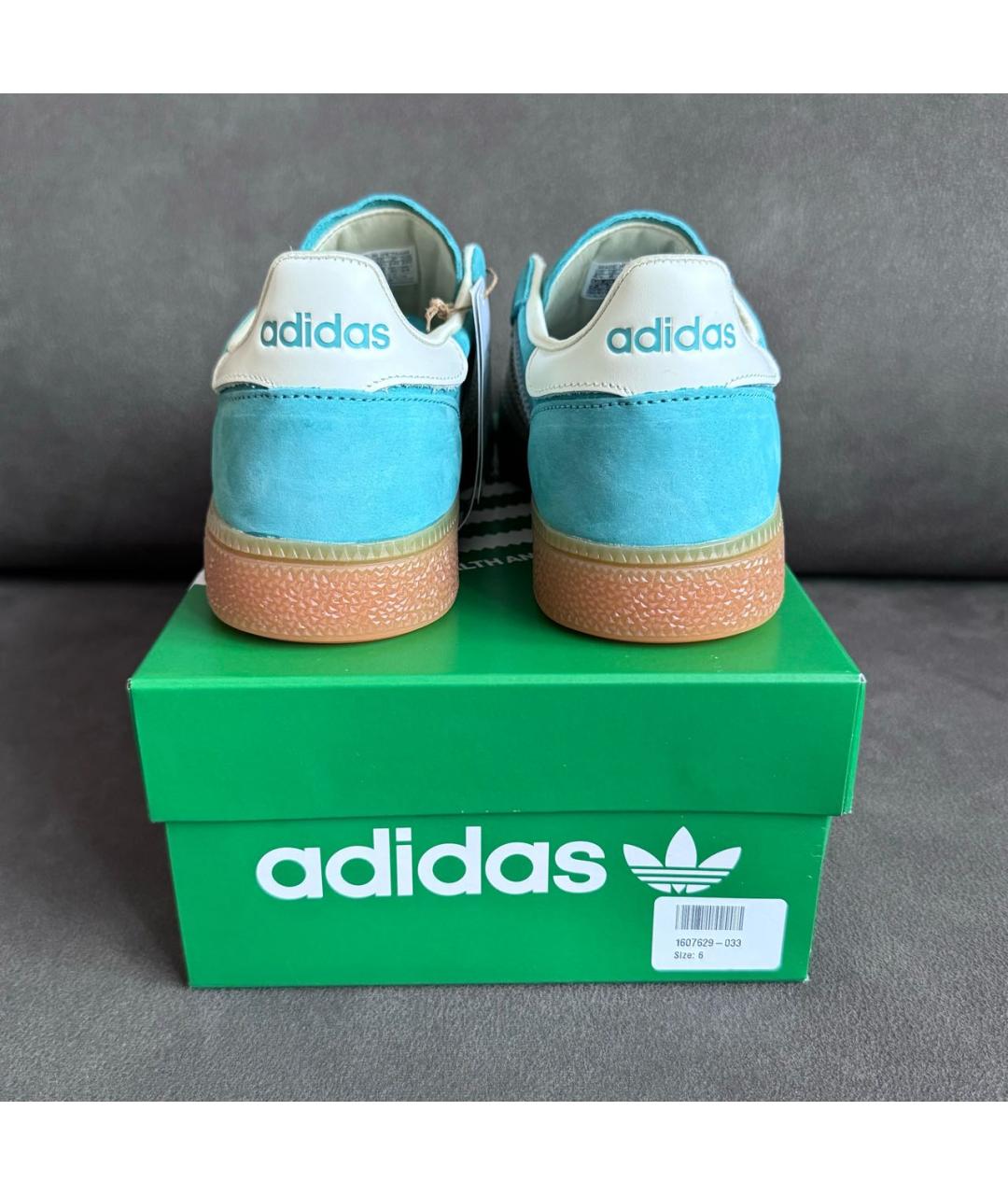 ADIDAS Зеленые замшевые кроссовки, фото 3