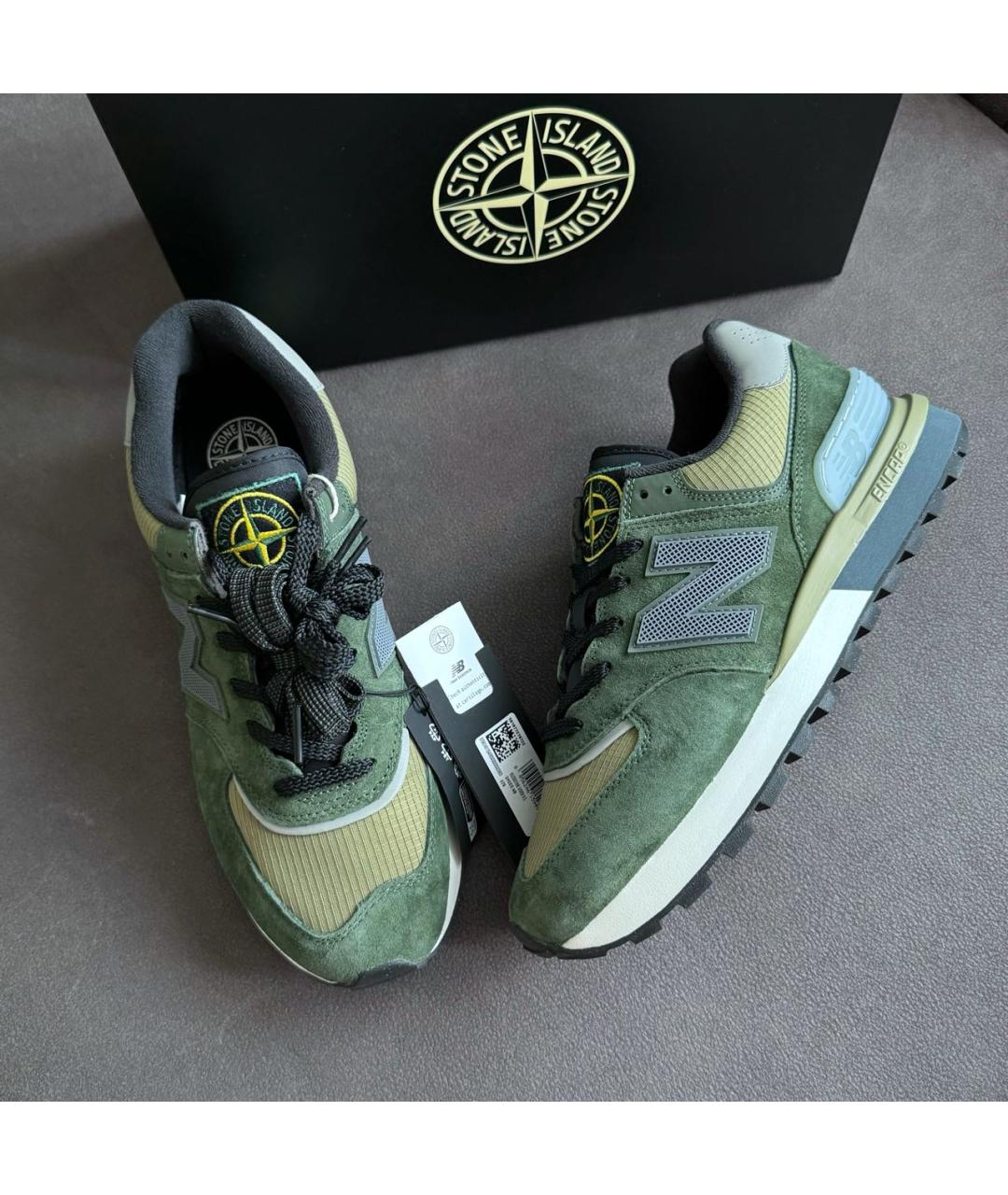 NEW BALANCE Зеленые замшевые низкие кроссовки / кеды, фото 5
