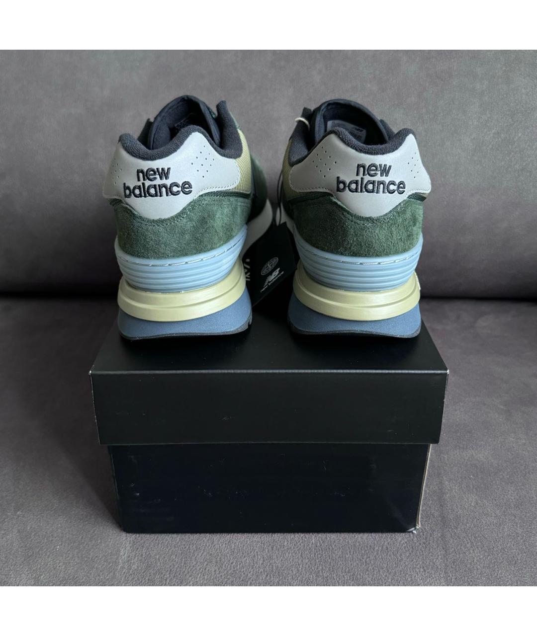 NEW BALANCE Зеленые замшевые низкие кроссовки / кеды, фото 3