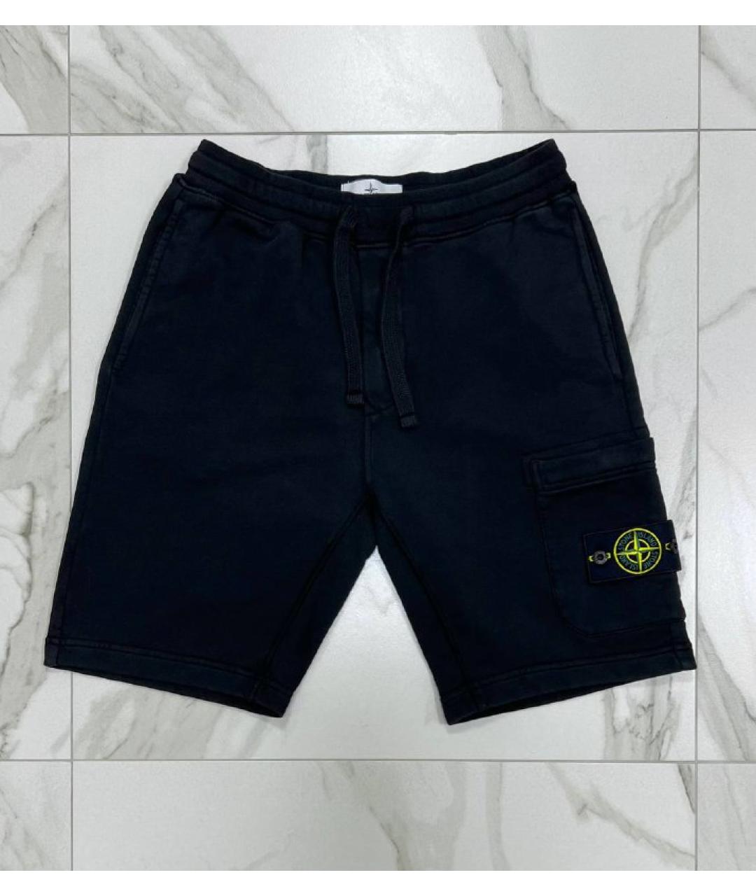 STONE ISLAND Черные шорты, фото 9