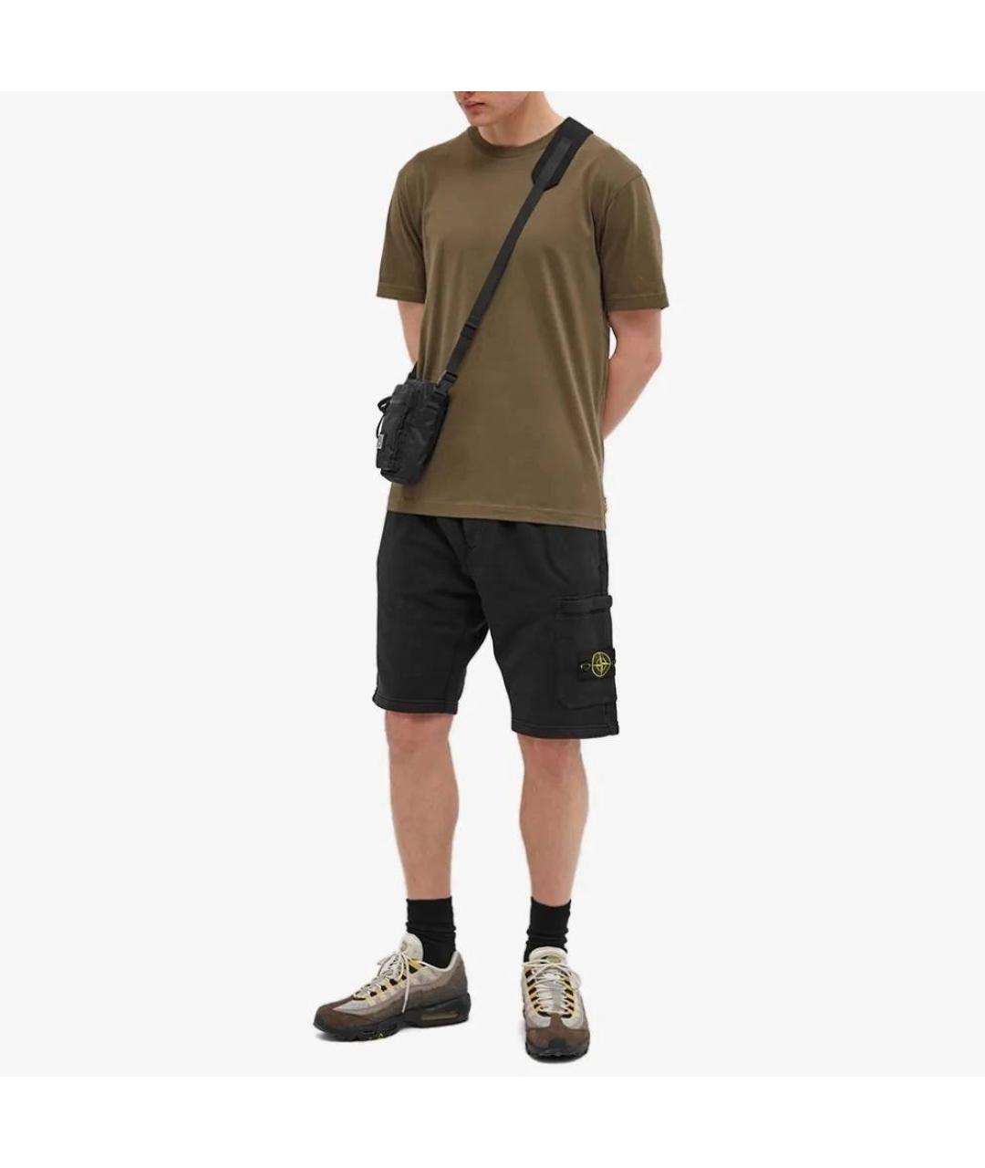 STONE ISLAND Черные шорты, фото 7