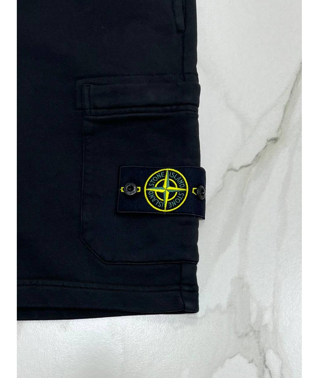 STONE ISLAND Черные шорты, фото 2