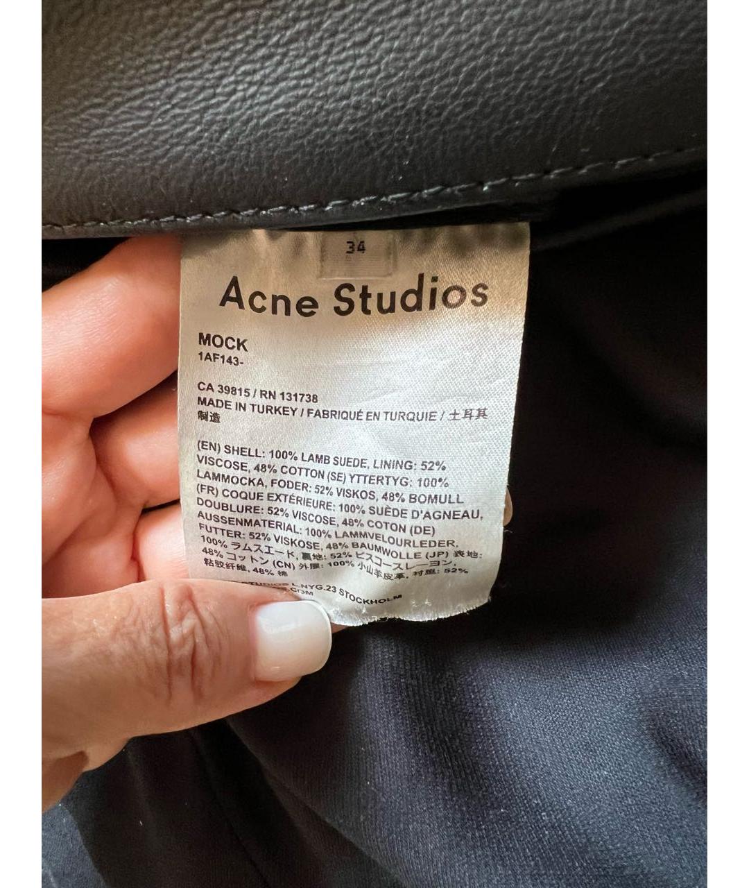 ACNE STUDIOS Черная кожаная куртка, фото 4