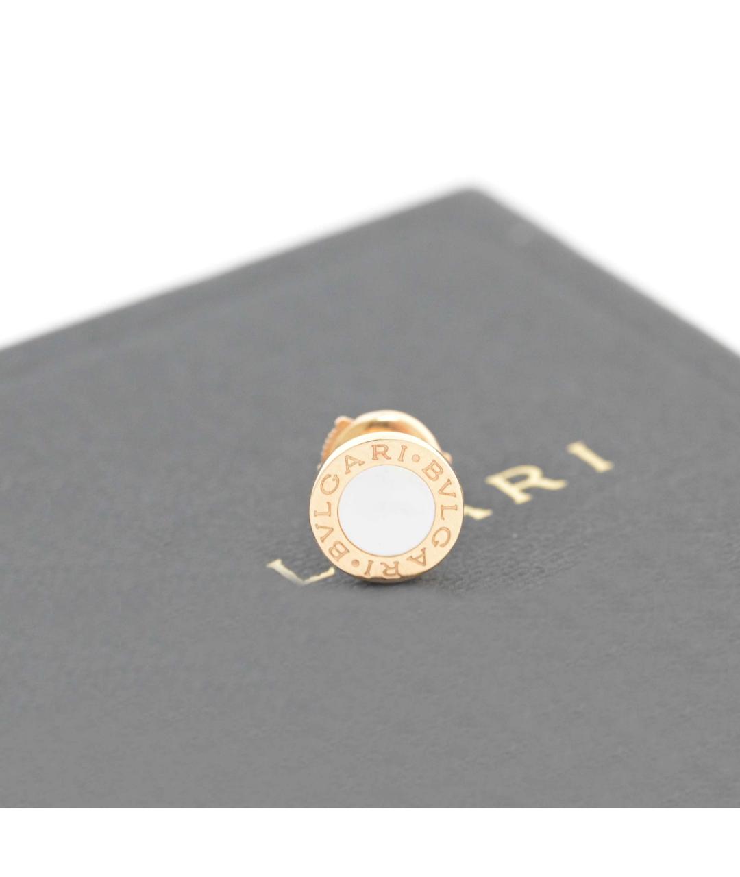 BVLGARI Белые серьги из розового золота, фото 3