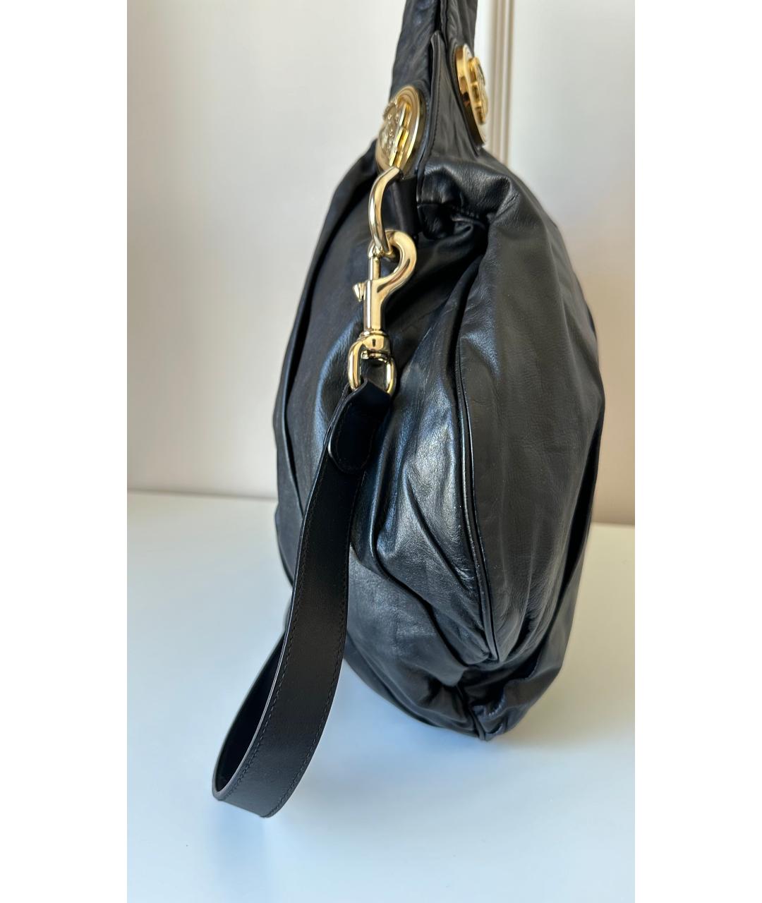 GUCCI Черная кожаная сумка через плечо, фото 3