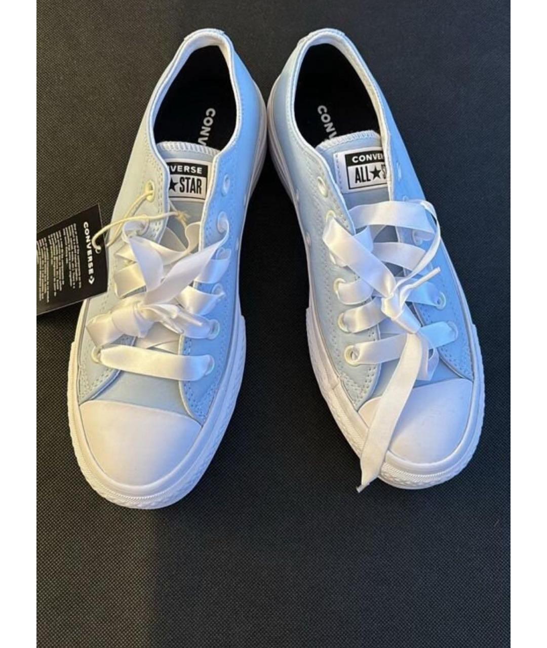 CONVERSE Голубые кожаные кеды, фото 6
