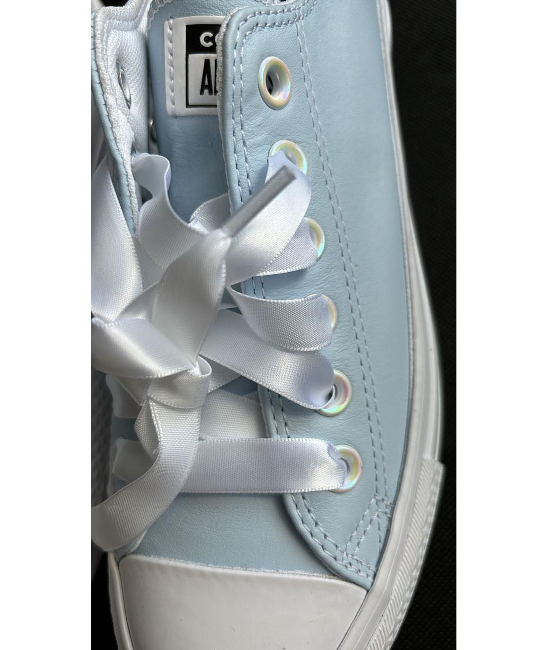 CONVERSE Голубые кожаные кеды, фото 4