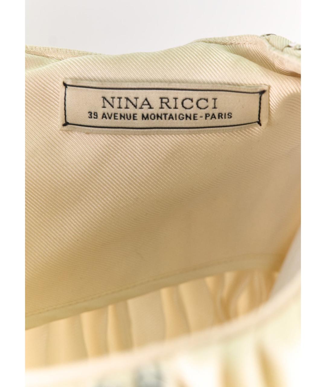 NINA RICCI Золотое шелковое вечернее платье, фото 3