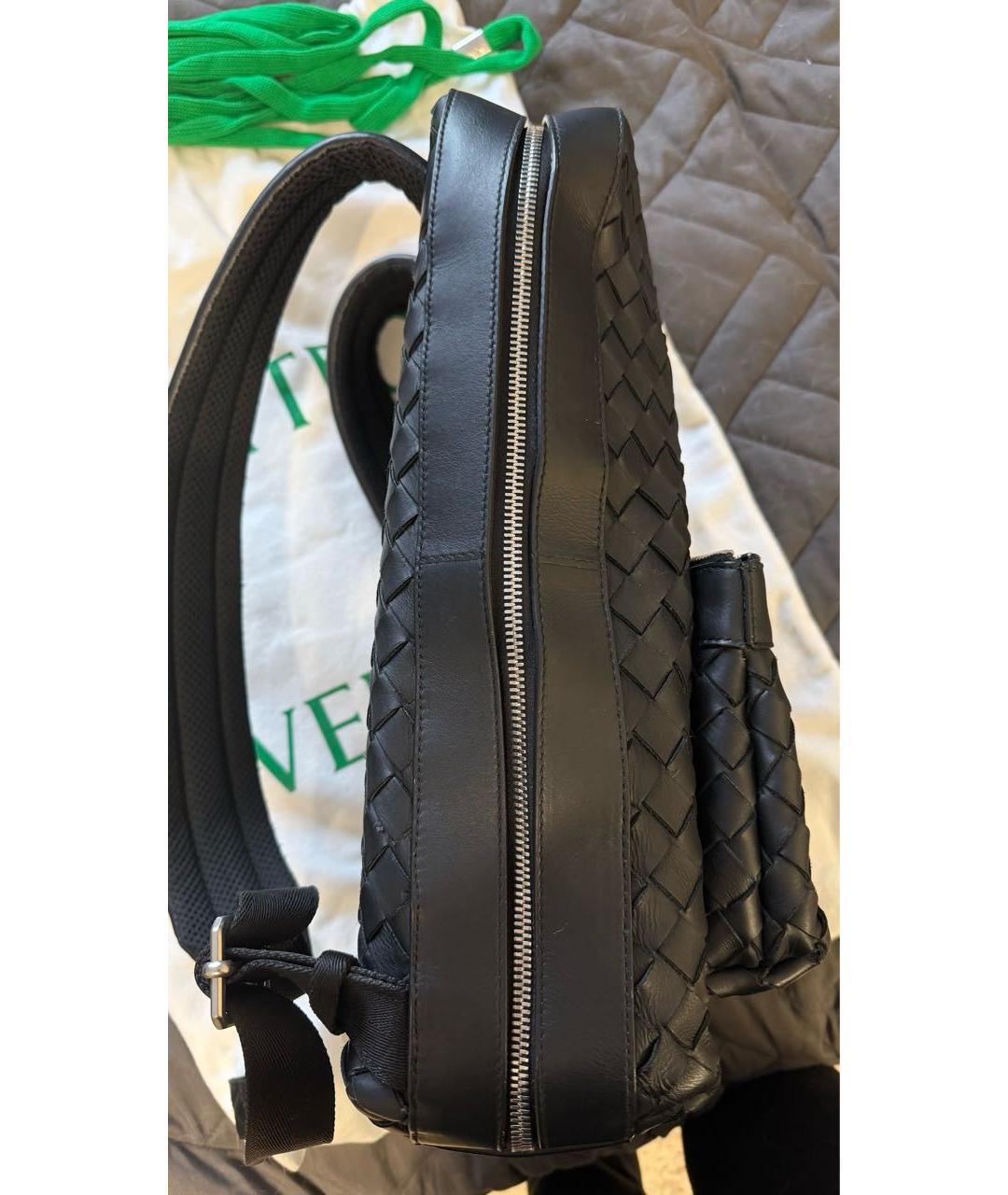 BOTTEGA VENETA Черный кожаный рюкзак, фото 5