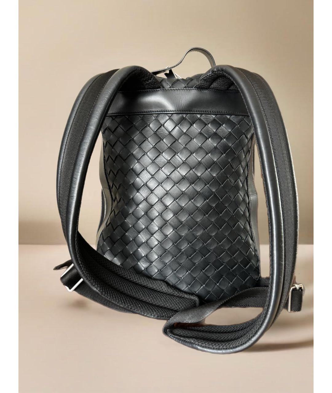 BOTTEGA VENETA Черный кожаный рюкзак, фото 3