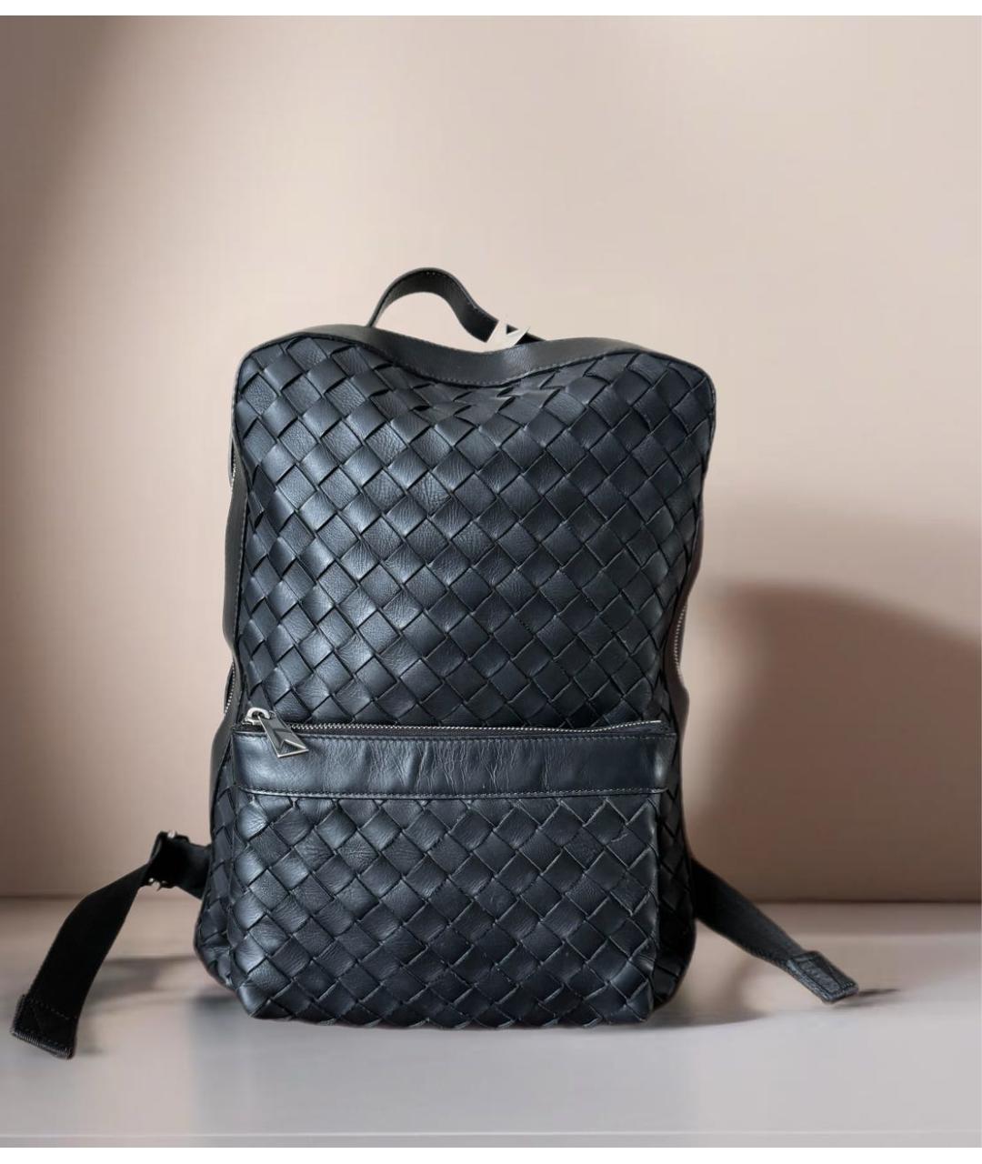 BOTTEGA VENETA Черный кожаный рюкзак, фото 8