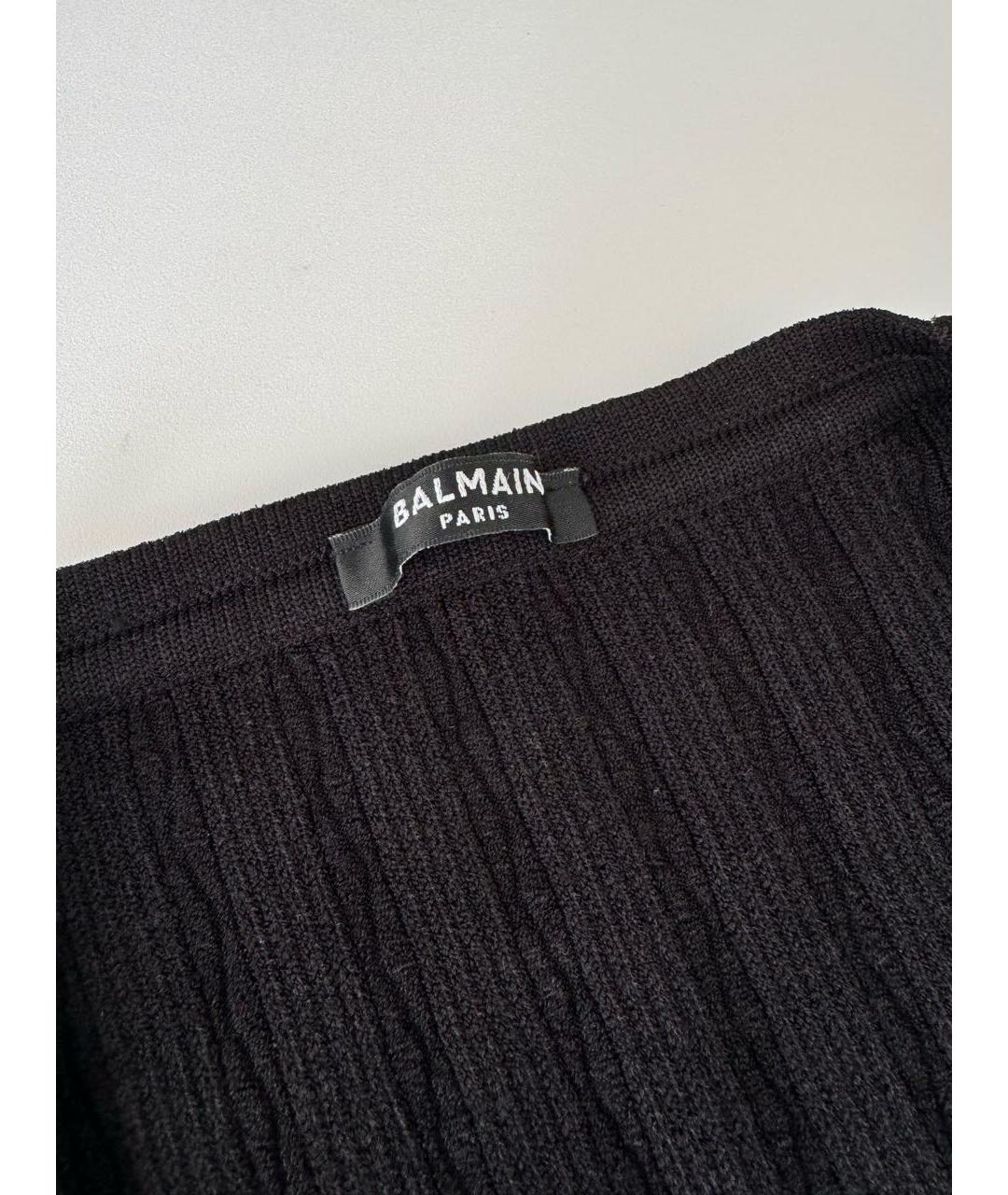 BALMAIN Черная вискозная майка, фото 3