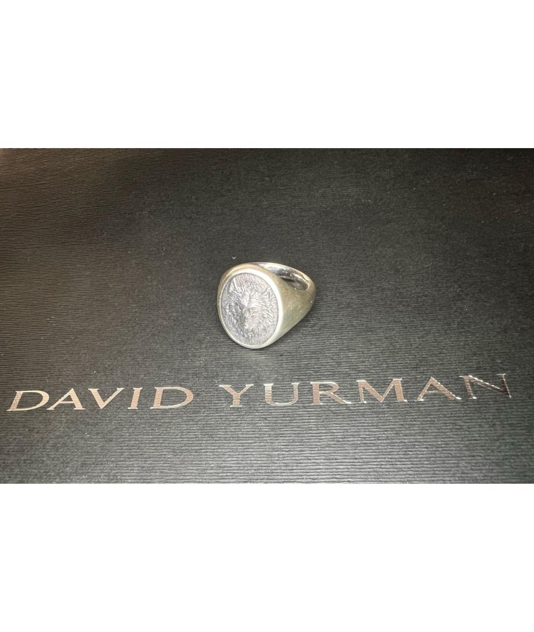 David Yurman Серое серебряное кольцо, фото 5