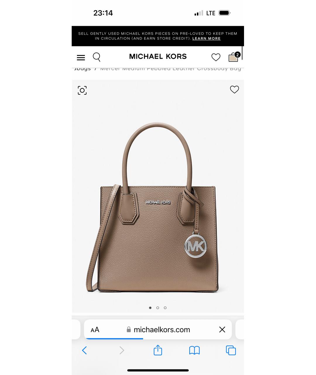 MICHAEL KORS Коричневая кожаная сумка с короткими ручками, фото 8