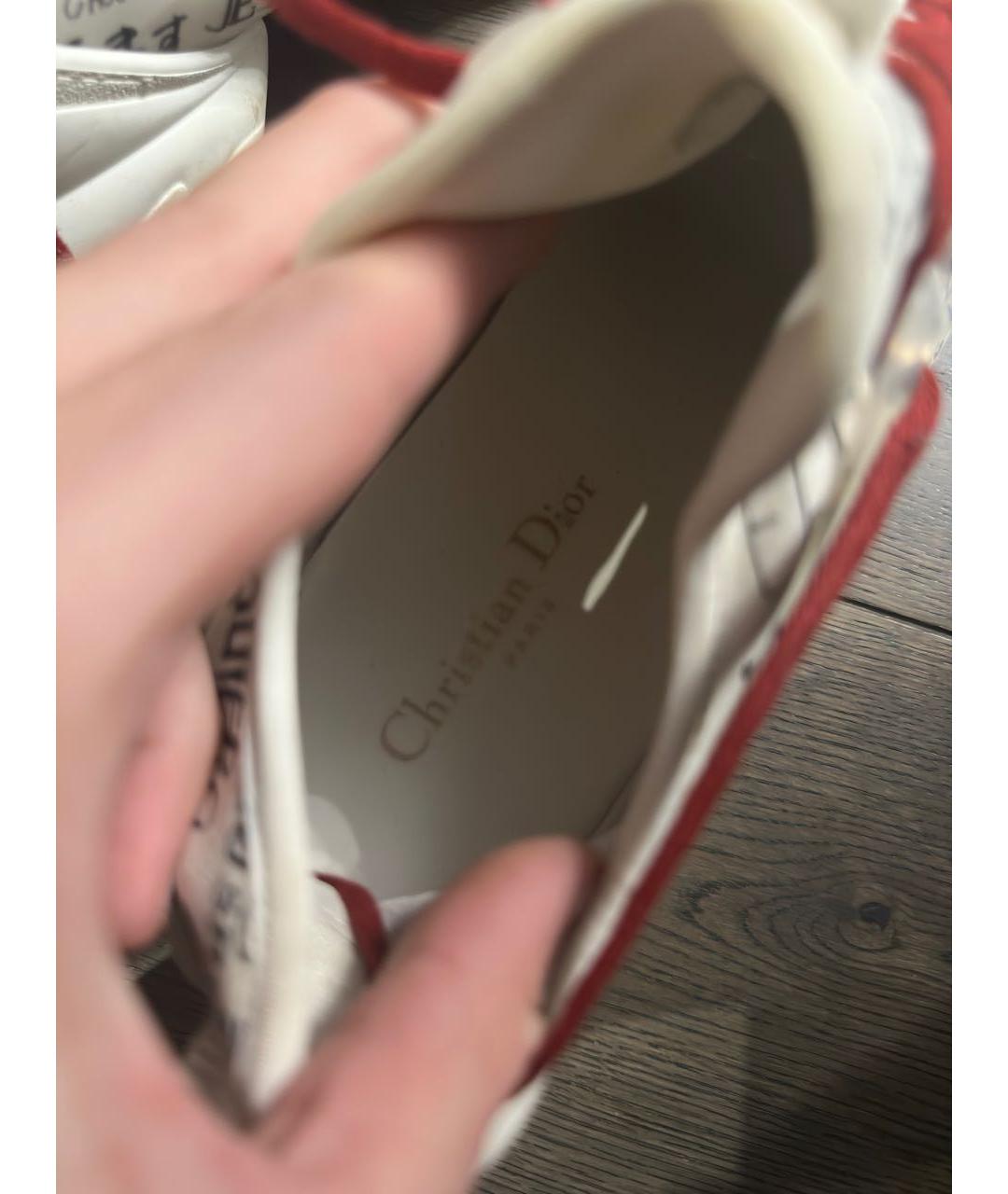 CHRISTIAN DIOR Белые кожаные кроссовки, фото 5