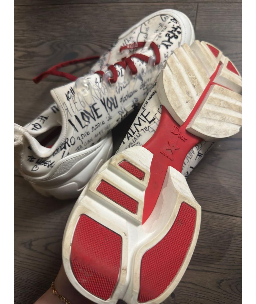 CHRISTIAN DIOR Белые кожаные кроссовки, фото 4