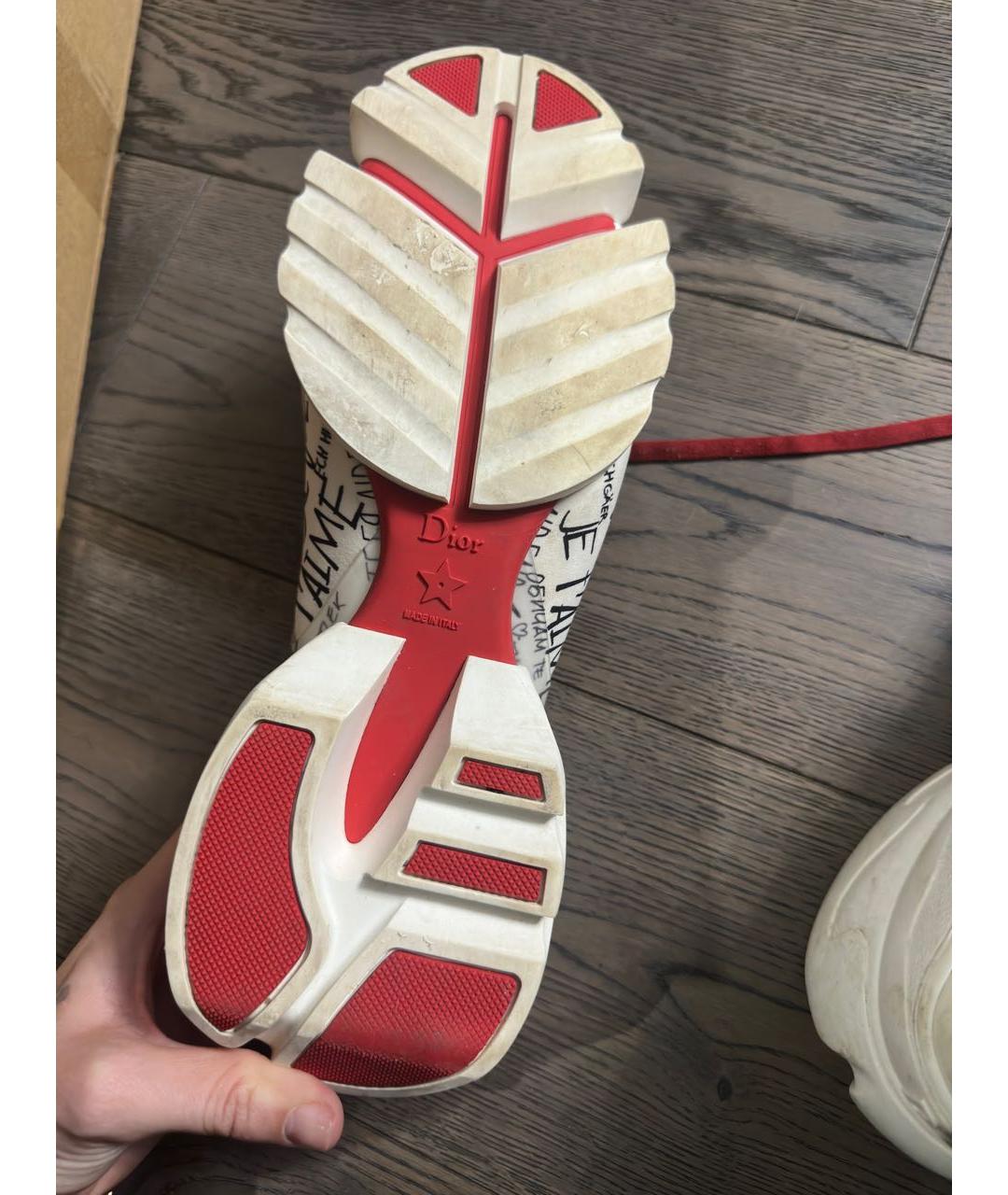 CHRISTIAN DIOR Белые кожаные кроссовки, фото 3