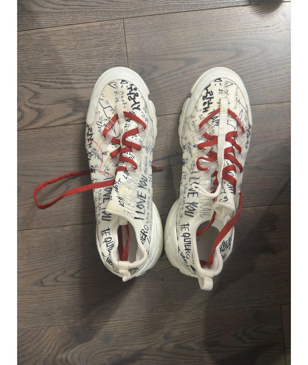 CHRISTIAN DIOR Белые кожаные кроссовки, фото 2