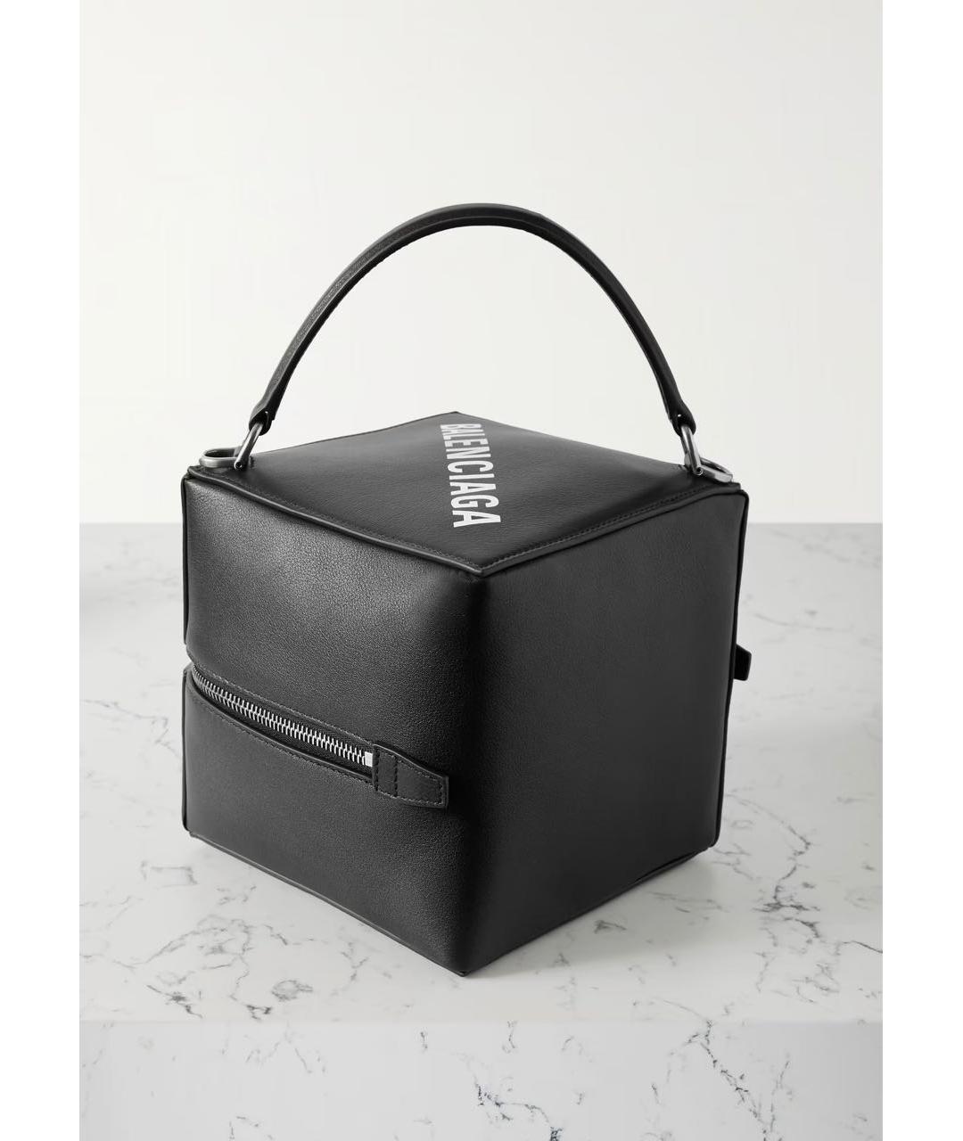 BALENCIAGA Черная кожаная сумка через плечо, фото 2