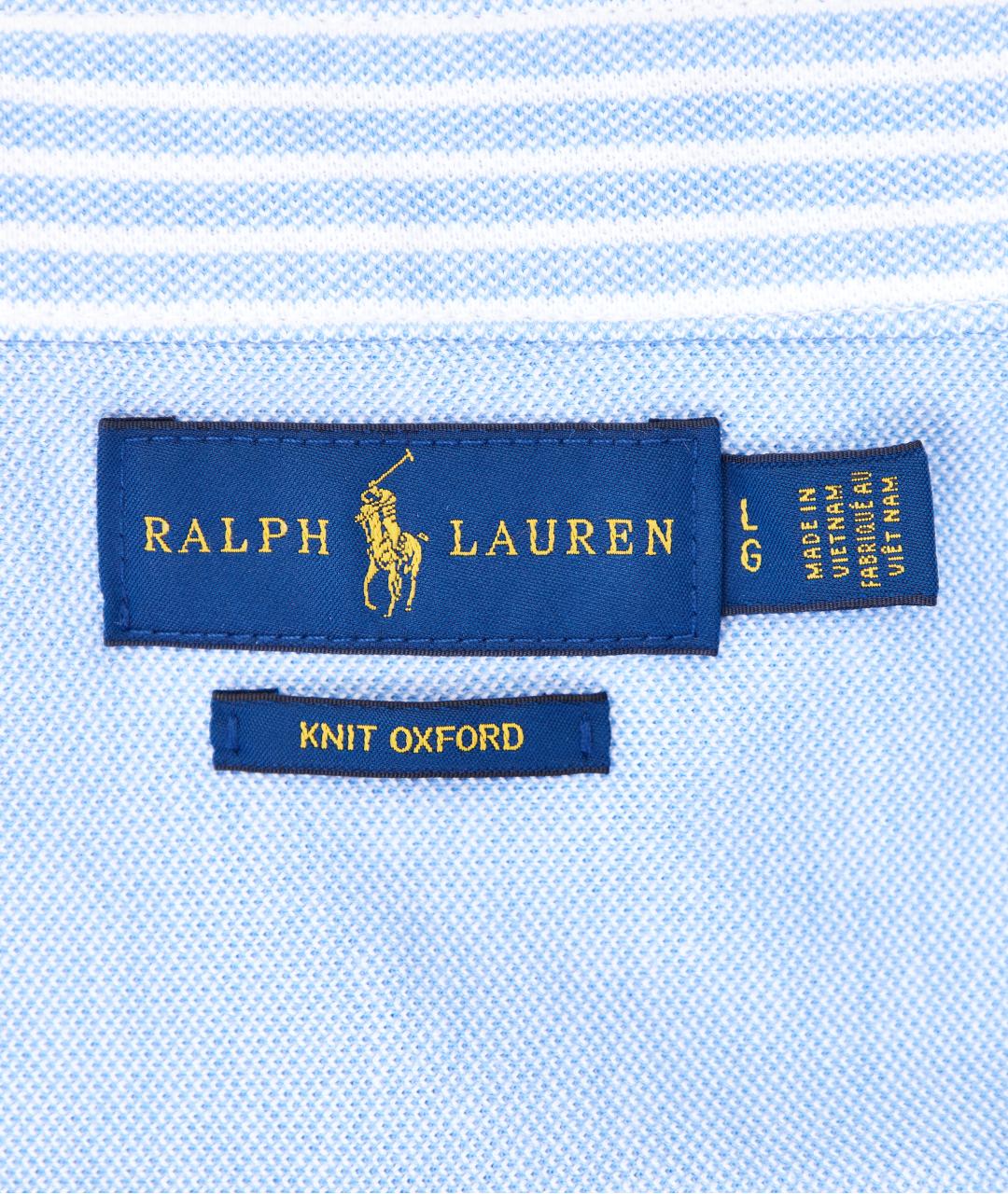 POLO RALPH LAUREN Голубая хлопковая кэжуал рубашка, фото 6