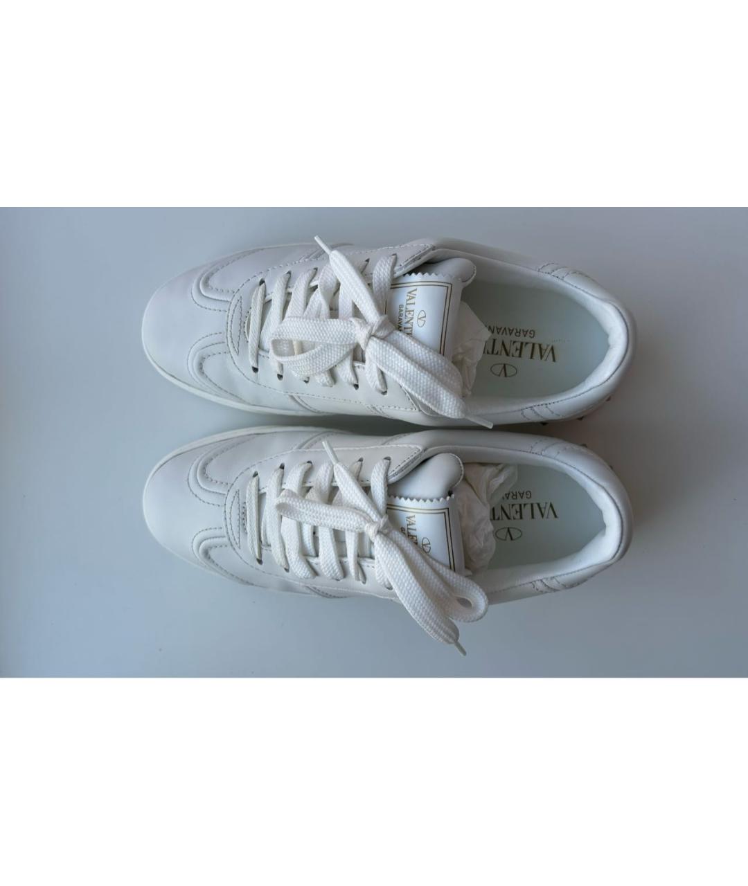 VALENTINO Белые кожаные кеды, фото 3