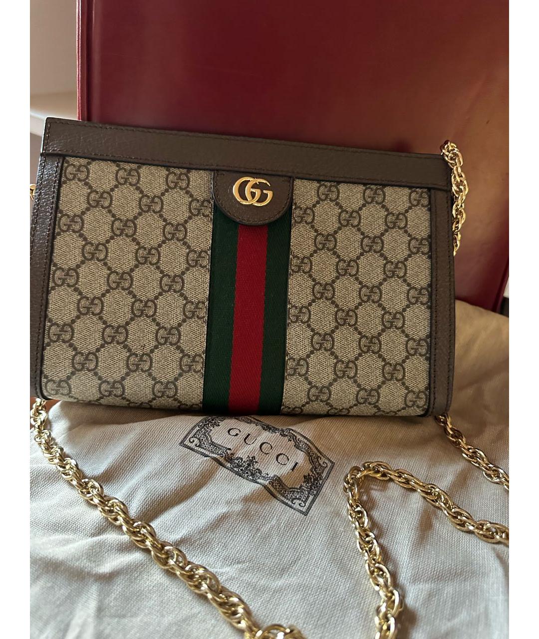 GUCCI Коричневая сумка с короткими ручками, фото 8