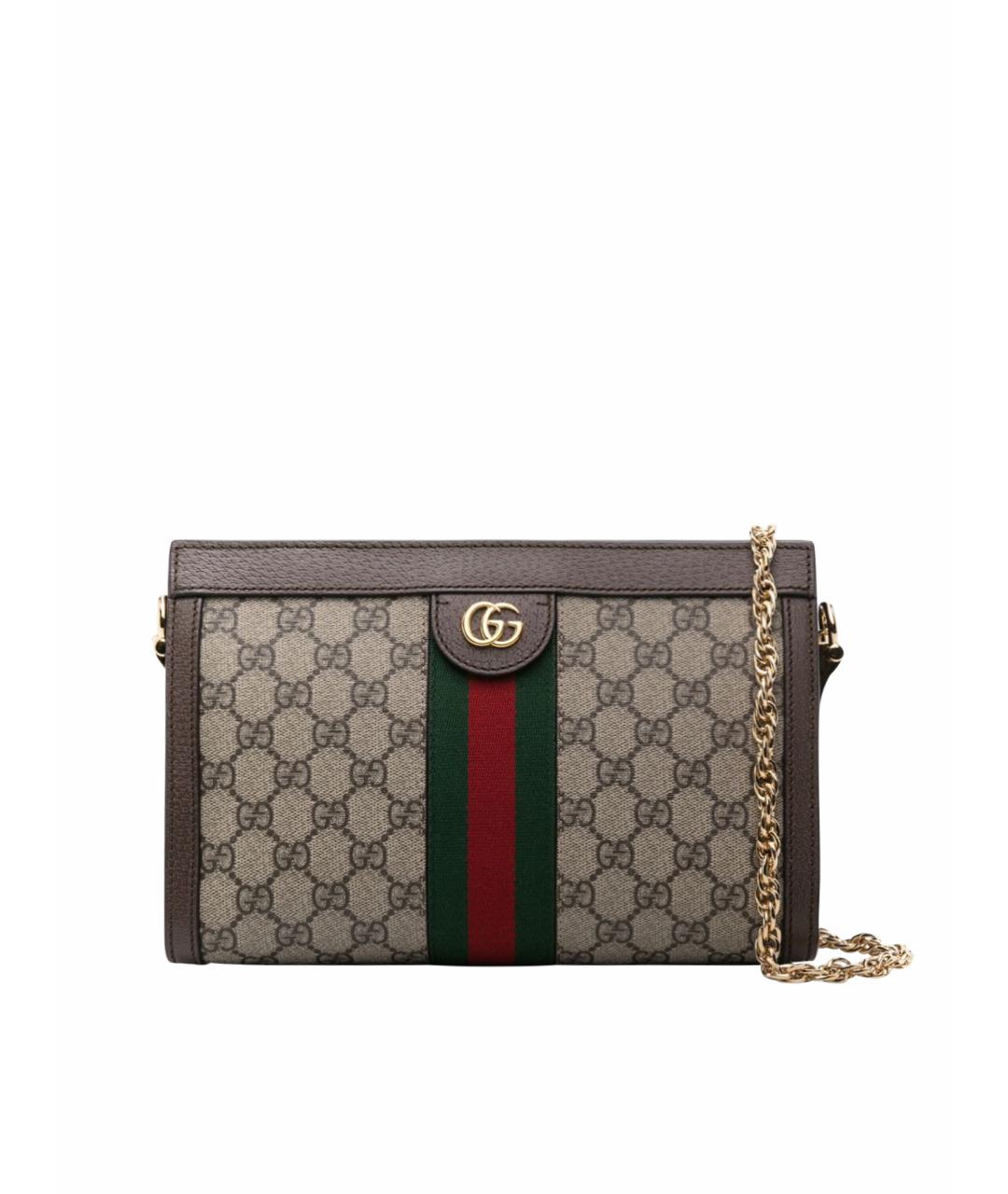 GUCCI Коричневая сумка с короткими ручками, фото 1