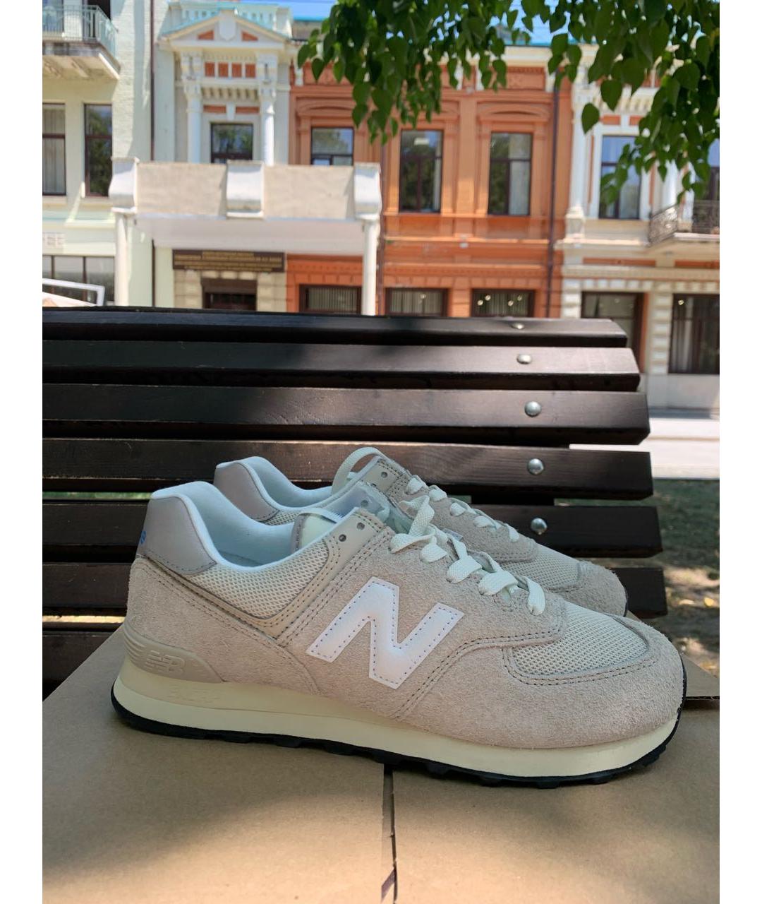 NEW BALANCE Серые замшевые низкие кроссовки / кеды, фото 5