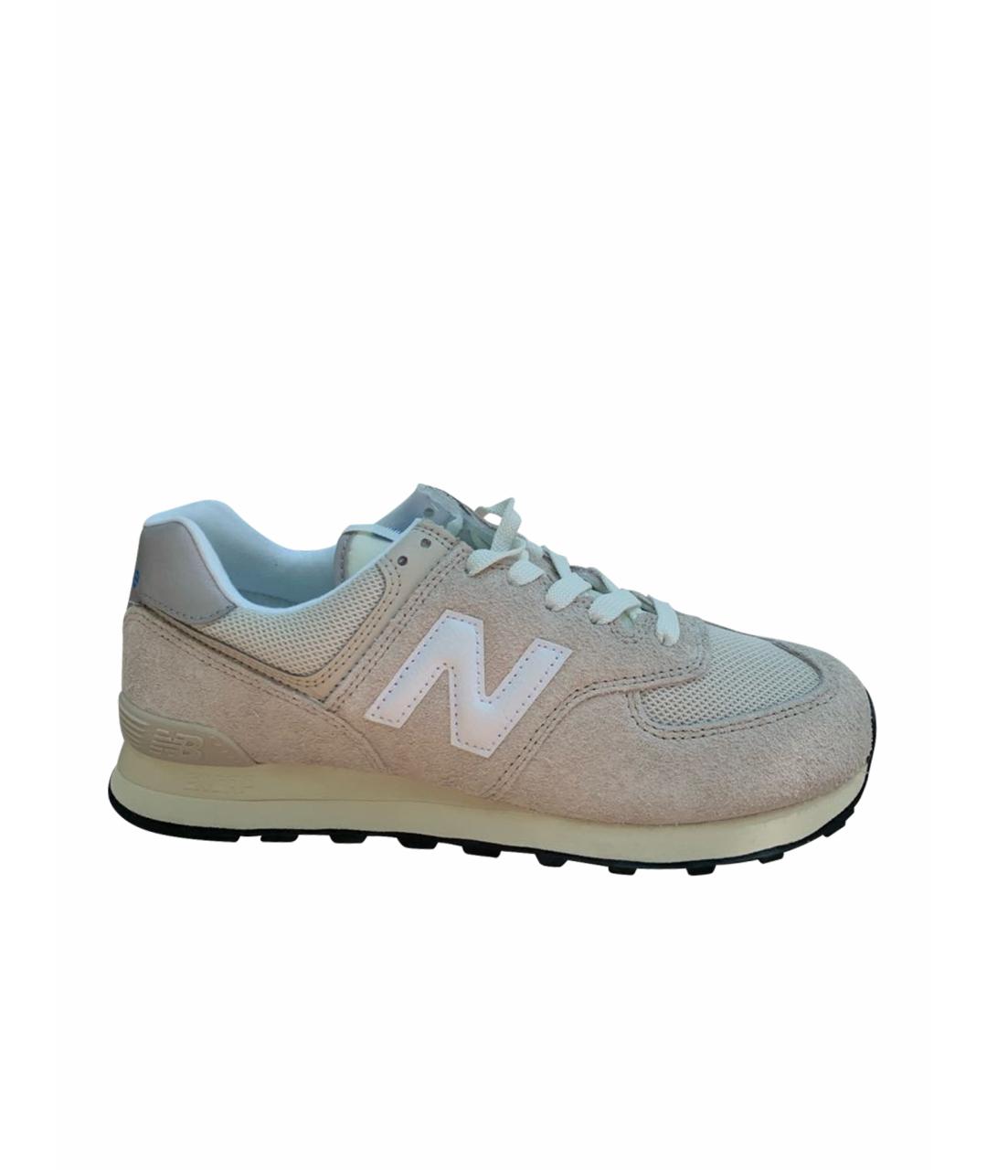 NEW BALANCE Серые замшевые низкие кроссовки / кеды, фото 1