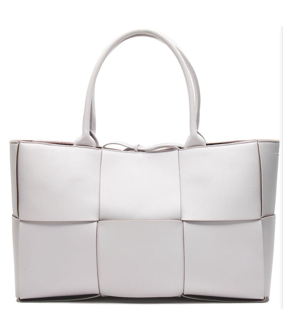 BOTTEGA VENETA Белая кожаная сумка тоут, фото 2