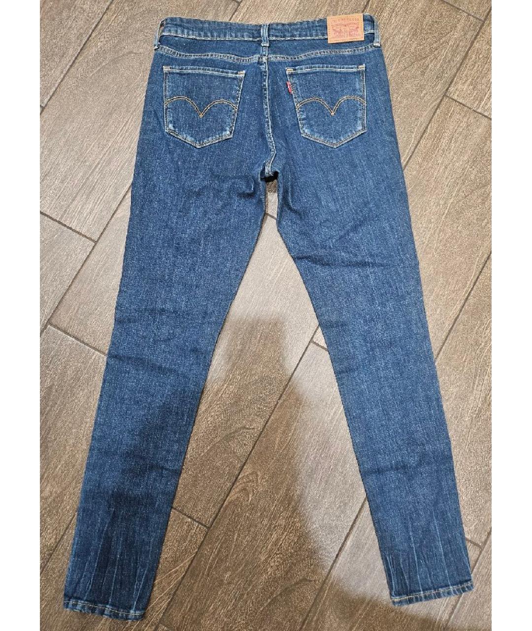 LEVI'S Синие хлопко-эластановые джинсы слим, фото 2