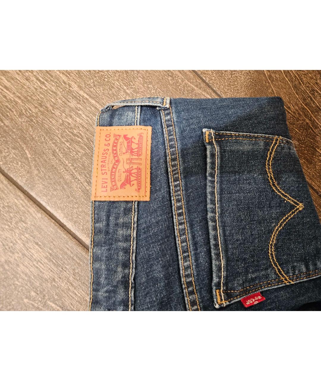 LEVI'S Синие хлопко-эластановые джинсы слим, фото 4