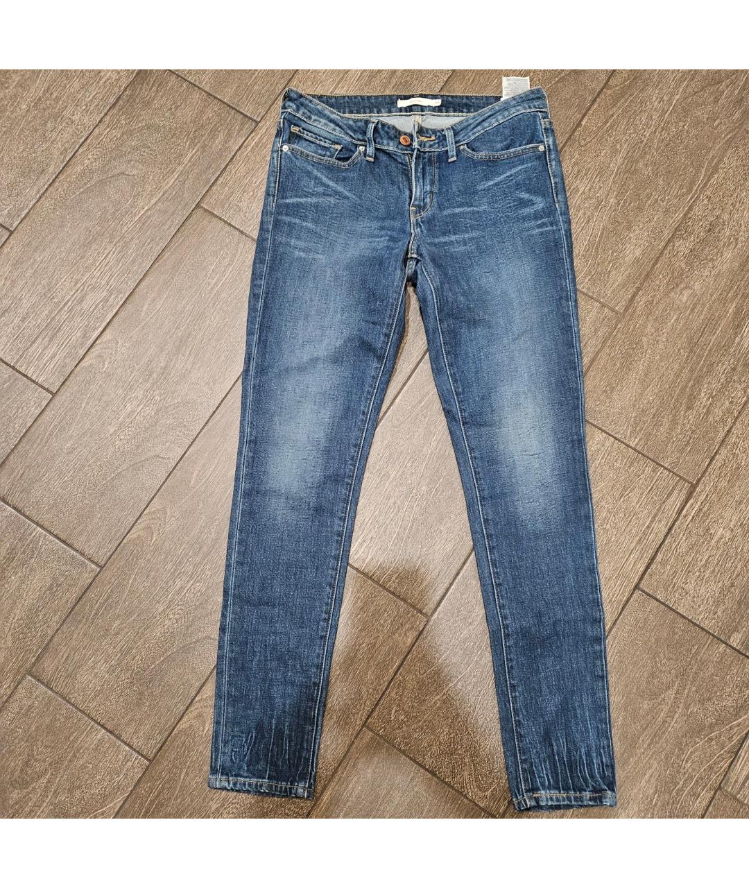 LEVI'S Синие хлопко-эластановые джинсы слим, фото 5