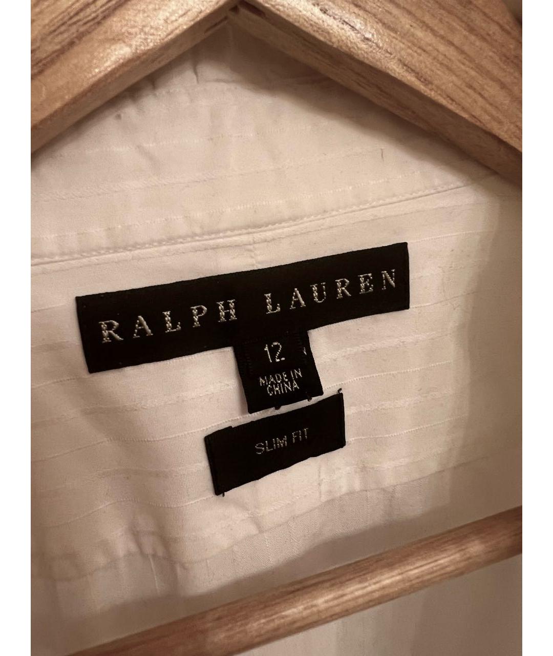 RALPH LAUREN Белая хлопковая рубашка, фото 5