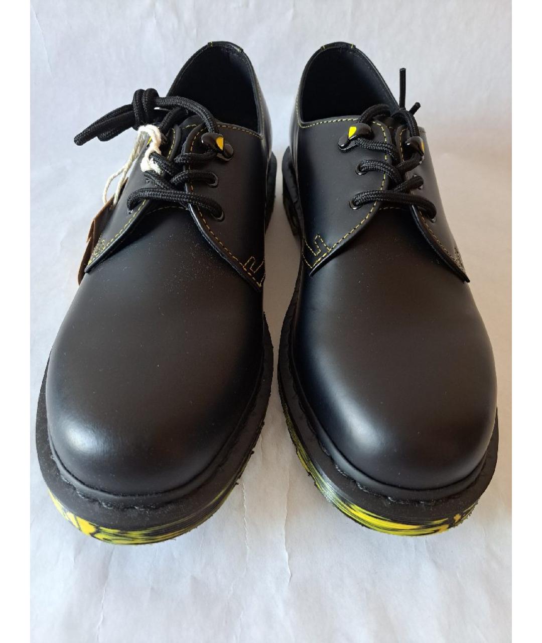 DR. MARTENS Черные кожаные низкие ботинки, фото 3