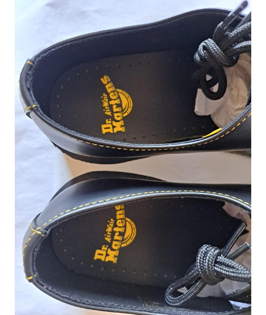 DR. MARTENS Черные кожаные низкие ботинки, фото 6