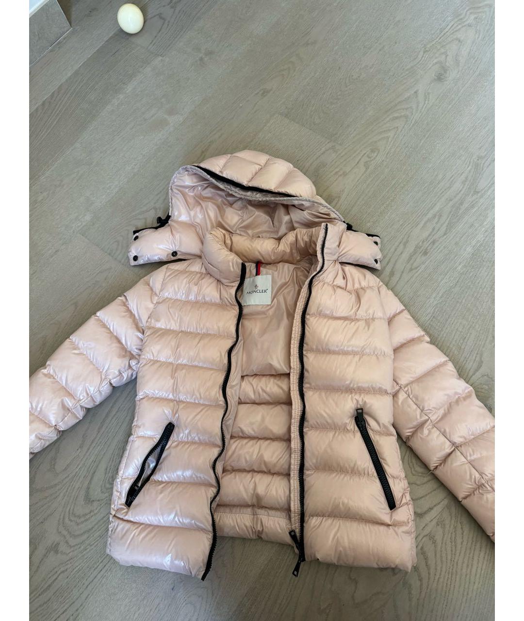 MONCLER Розовая полиамидовая куртка, фото 6