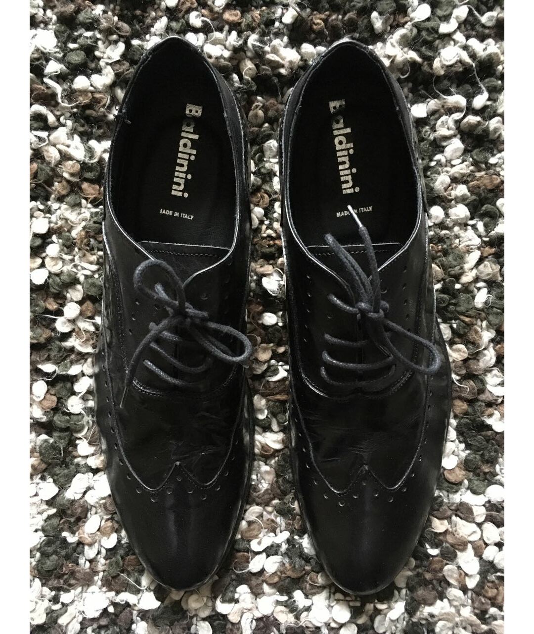 BALDININI Черные кожаные туфли, фото 2