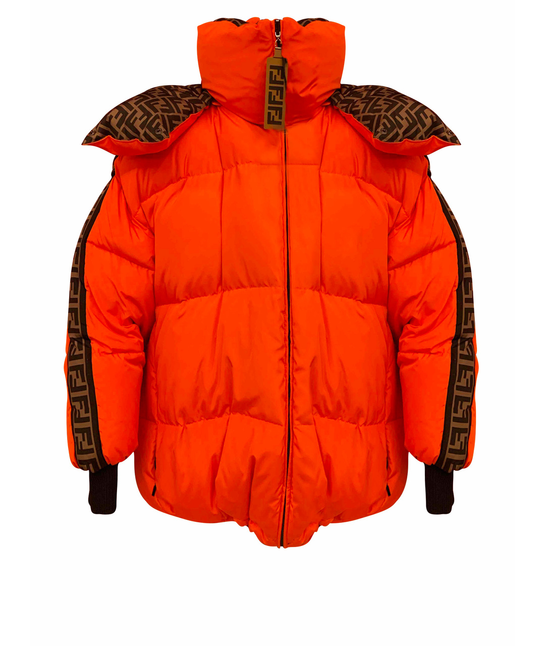 FENDI Оранжевая полиэстеровая куртка, фото 1