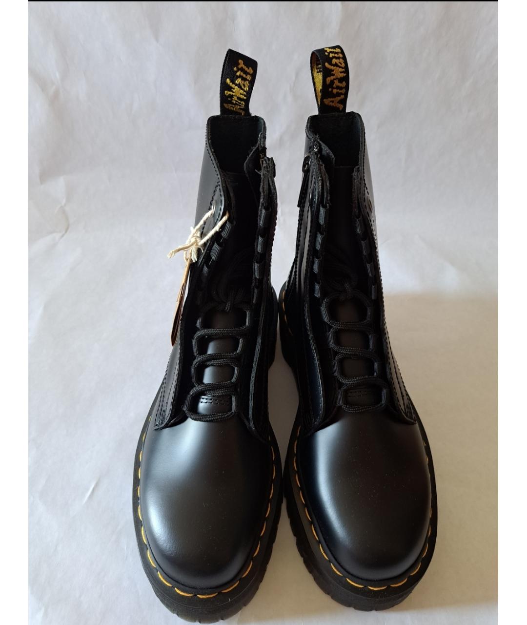 DR. MARTENS Черные кожаные высокие ботинки, фото 4